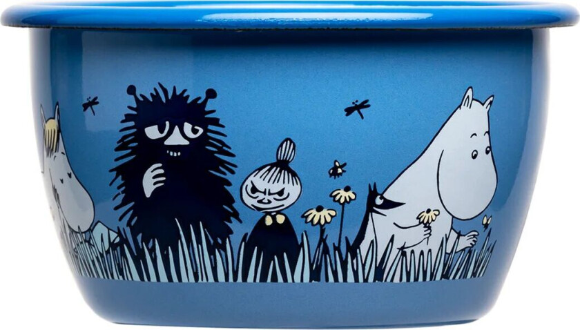 Mummitrollet emaljeskål Venner 30 cl Blå