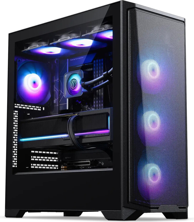Phanteks Eclipse G370A Mid Tower PC Kabinet - ATX, 3x D-RGB Vifter - Sort