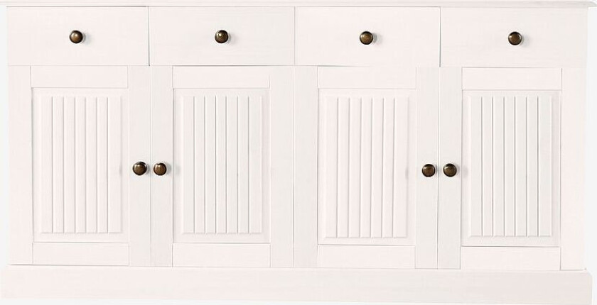 Skjenk 4 dører 2 skuffer Mille, Hvit