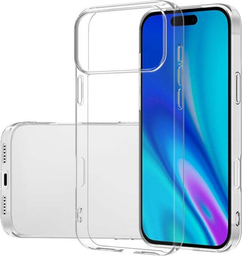 iPhone 17 Pro Fleksibelt Plast Deksel – Gjennomsiktig