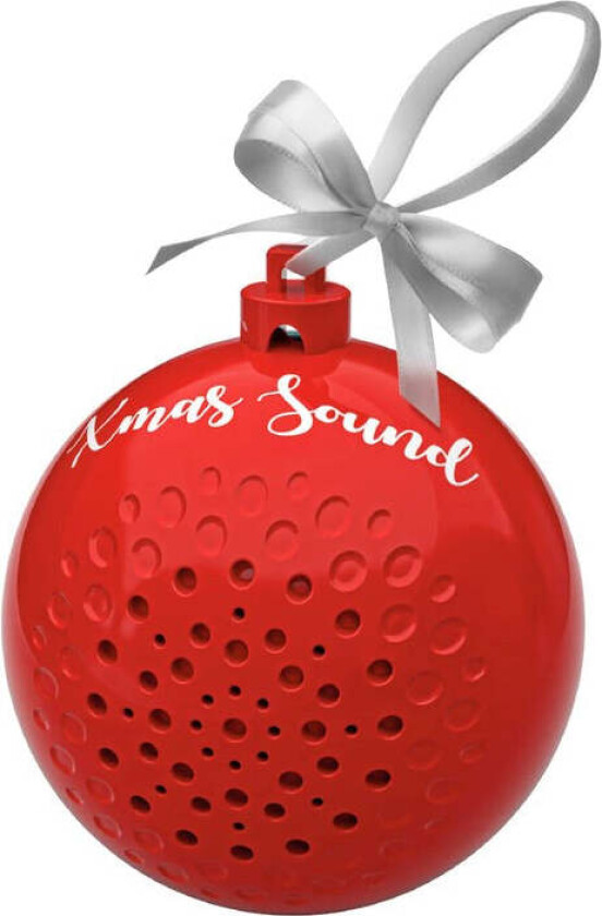 3W Julekule Trådløs Høyttaler - Rød