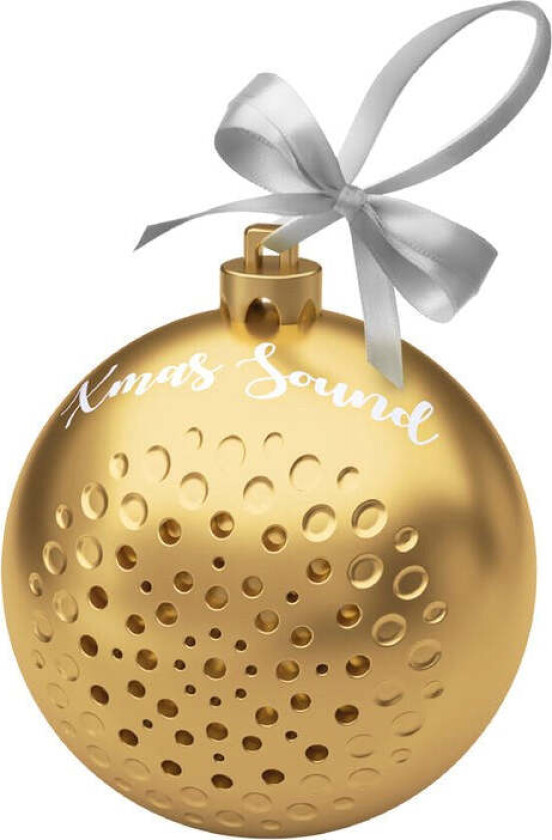 3W Julekule Trådløs Høyttaler - Gull