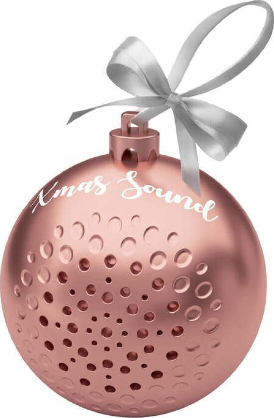 3W Julekule Trådløs Høyttaler - Rosegull