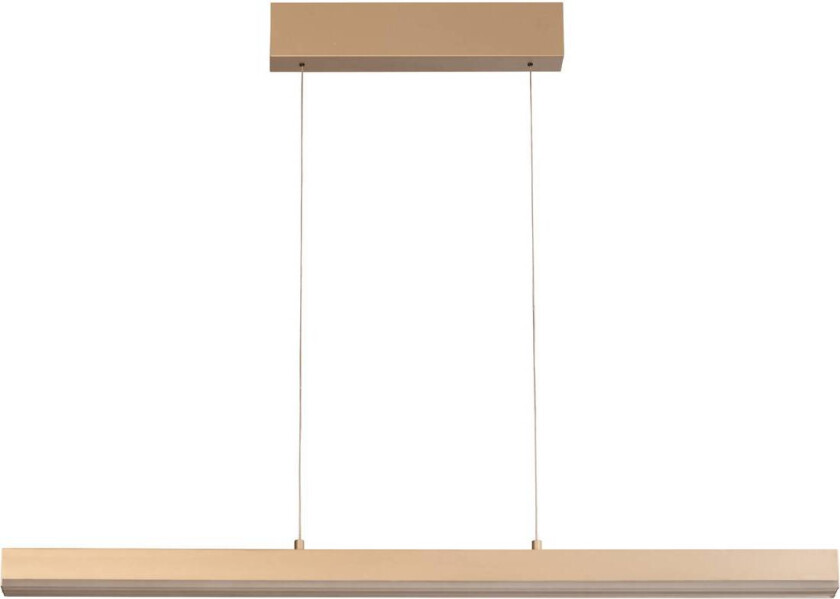 LED-hengelampe Vayana, lengde 190 cm, sandfarget, metall, CCT