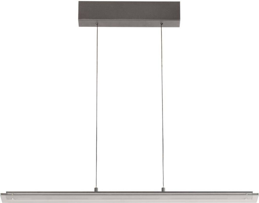 LED-hengelampe Torvi, sandgrå/røykgrå, 88 cm metall/glass