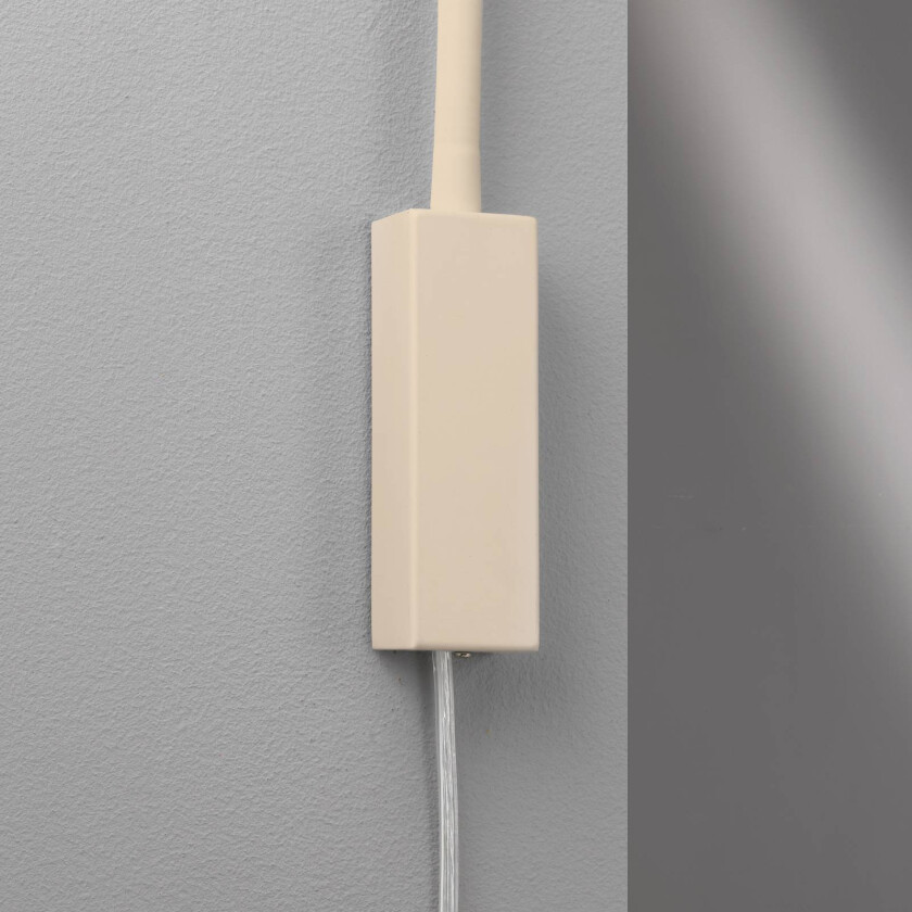 LED-vegglampe Sten, sandfarget, høyde 61 cm Geststyring