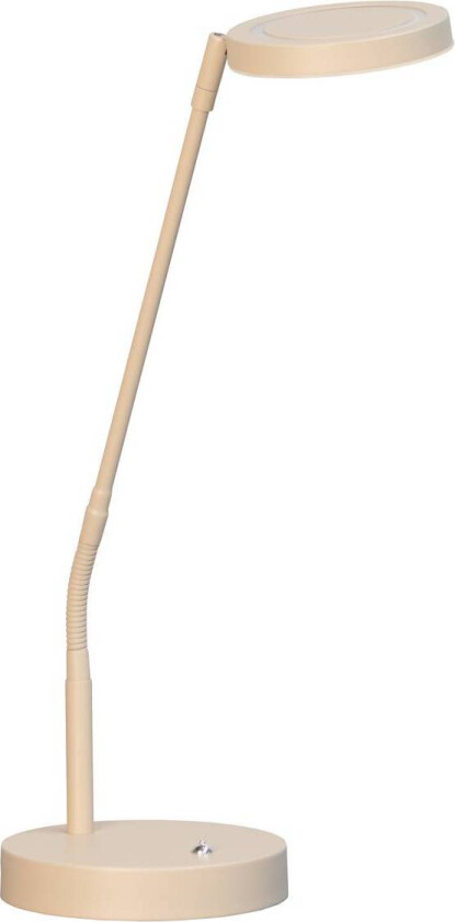 LED-bordlampe Sorento, høyde 48 cm, sandfarget, metall, CCT