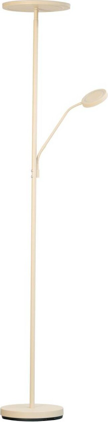 LED-gulvlampe Sorento, høyde 182 cm, leselampe, sandfarget
