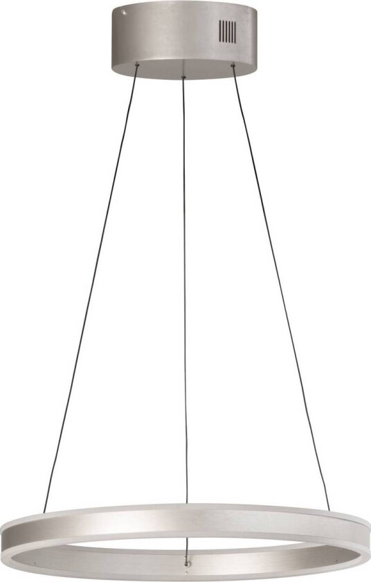 LED-hengelampe Silvio, Ø 50 cm, matt nikkel, metall, CCT