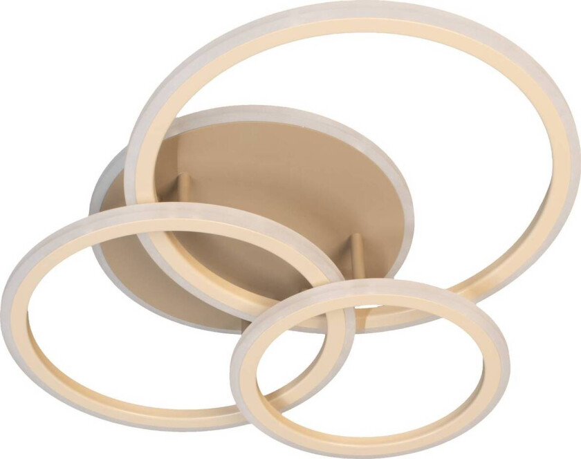 LED-taklampe Gelder, 60 cm, greige/sandfarget, RGBW, CCT