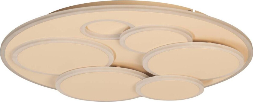 LED-taklampe Dots, sandfarget, Ø 50 cm, metall/akryl, CCT