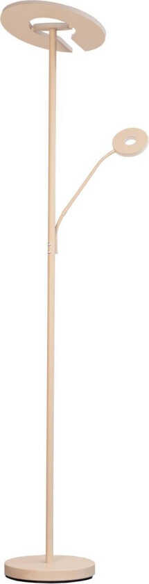 LED-gulvlampe Dent, sandfarget, 180 cm, metall, CCT 2 lyskilder