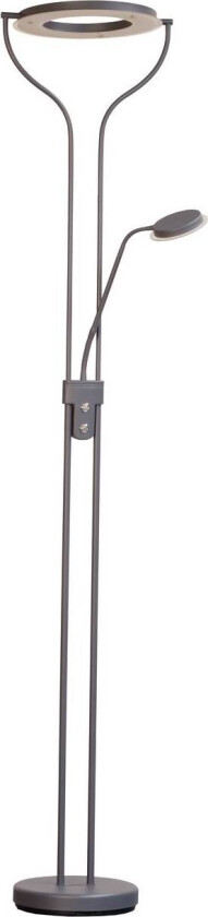 LED-gulvlampe Davos, sandgrå, høyde 180 cm, 2 lyskilder, CCT