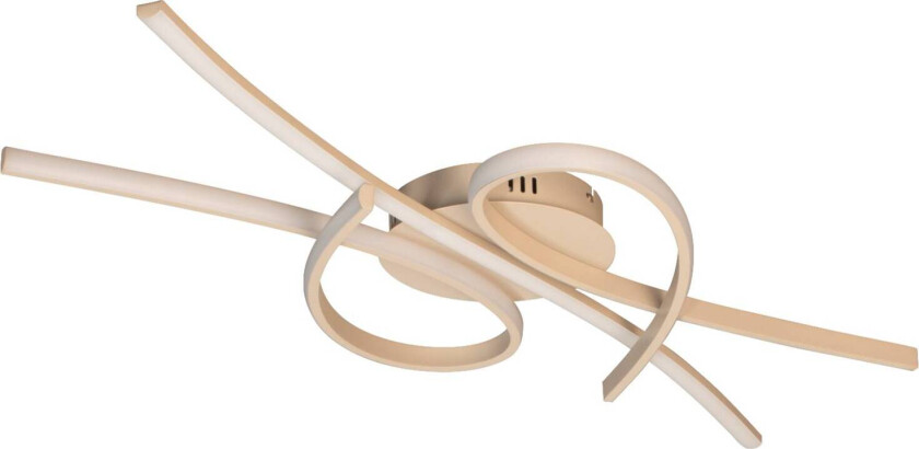 LED-taklampe Biba, sandfarget, lengde 100 cm, metall, CCT