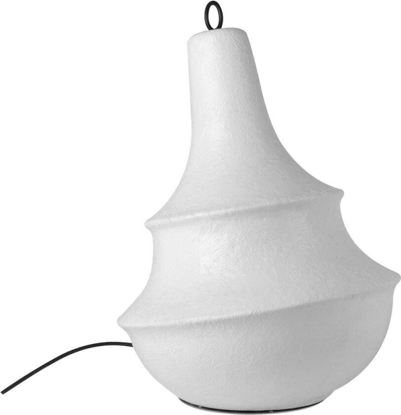 utendørs gulvlampe Lady D, høyde 66 cm, hvit, glassfiber
