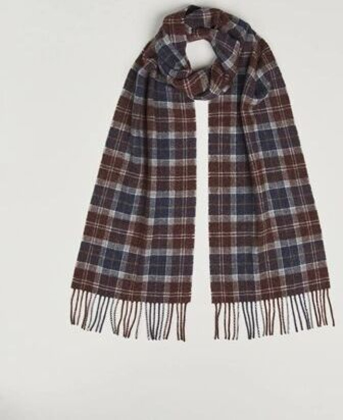 Tartan Lambswool Scarf Midnight Oak