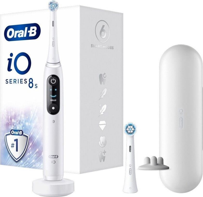 Oral-B - iO8s - Hvit Elektrisk Tannbørste