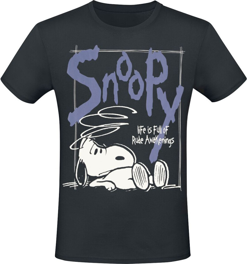 T-skjorte - Snoopy - S til 3XL - Herrer - svart