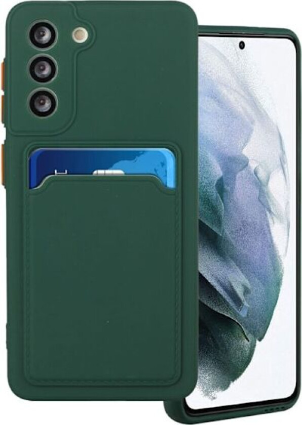 Card Holder Deksel til Samsung Galaxy S21 - Mørkegrønn