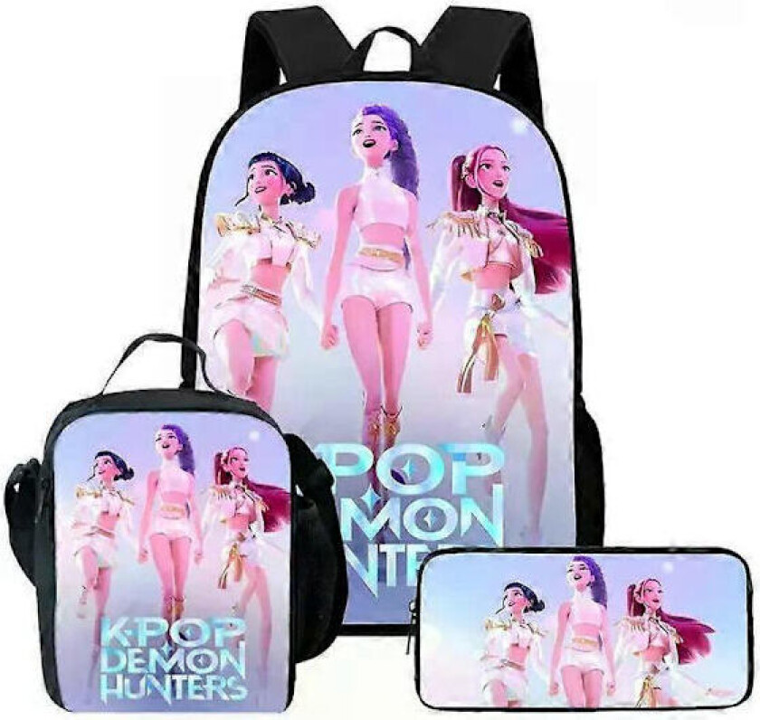 Ny Kpop Demon Hunters Ryggsekk Skulderveske Lunsjveske Penal Skolesekk C