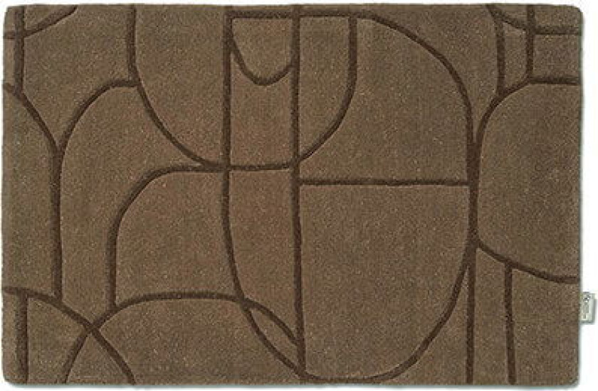 Modern Abstract dørmatte brun