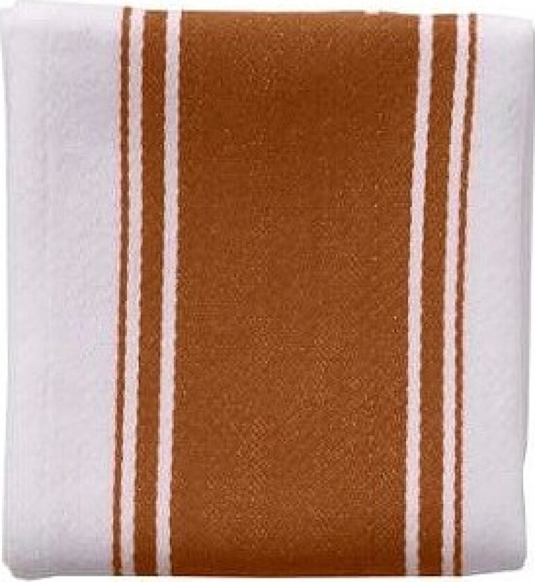 Stripete kjøkkenhåndkle Love Colour - Terracotta - Kobber
