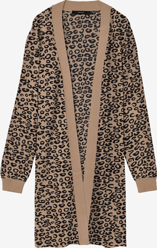 Kardigan vmNancy LS Open Cardigan Cur - Brun