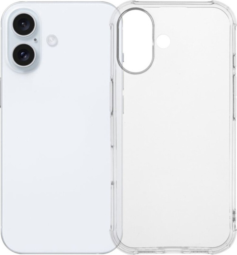 Ultratynt gjennomsiktig deksel for iPhone 16 Plus
