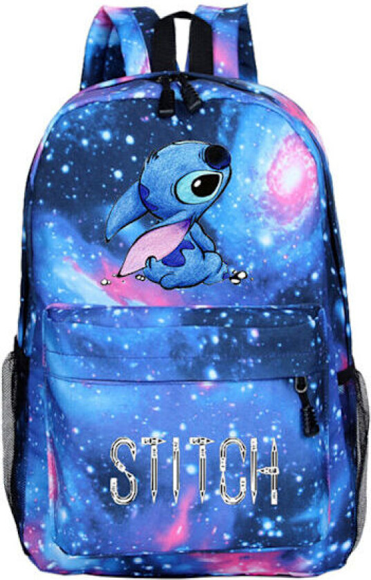 Stitch Ryggsekk Barn Skoleveske Studenter Gutter Bok Bag Reiseveske H