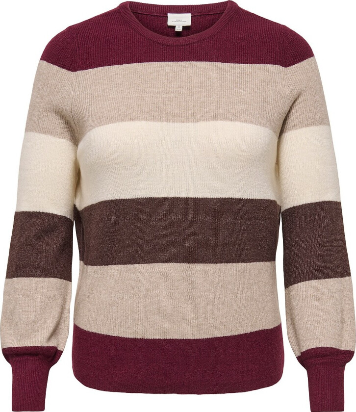 Genser carNew Daria L/S Stripe Pullover Knt - Rød