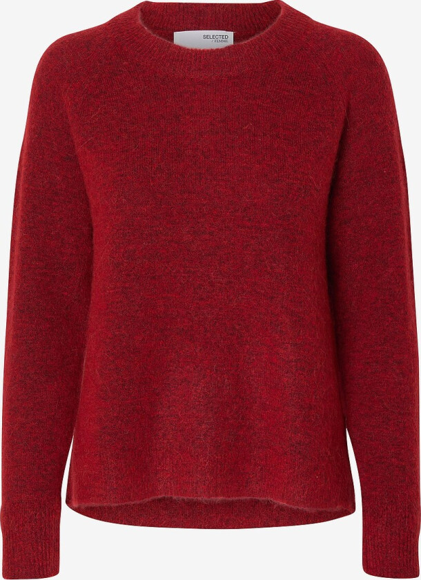 Genser slfLulu LS Knit O-neck - Rød