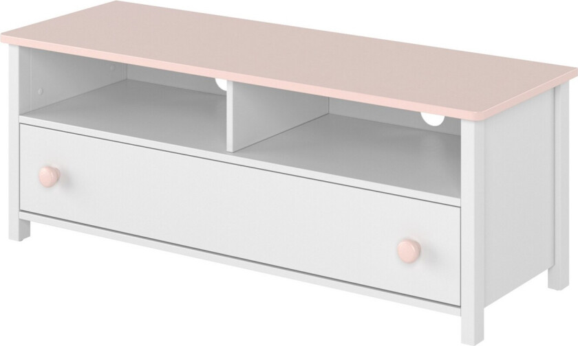 Hilts Tv-Benk 120x42 cm - Hvit/Rosa