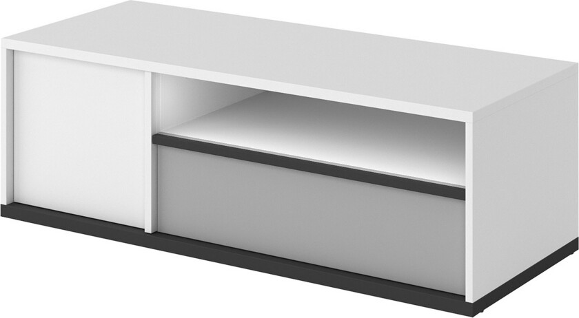 Metropolitan Tv-Benk 120x50 cm - Hvit/Lysegrå/Sort