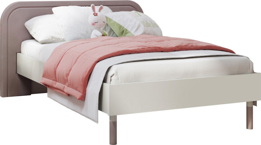 Monfort Sengeramme 90x200 cm - Beige/Rosa