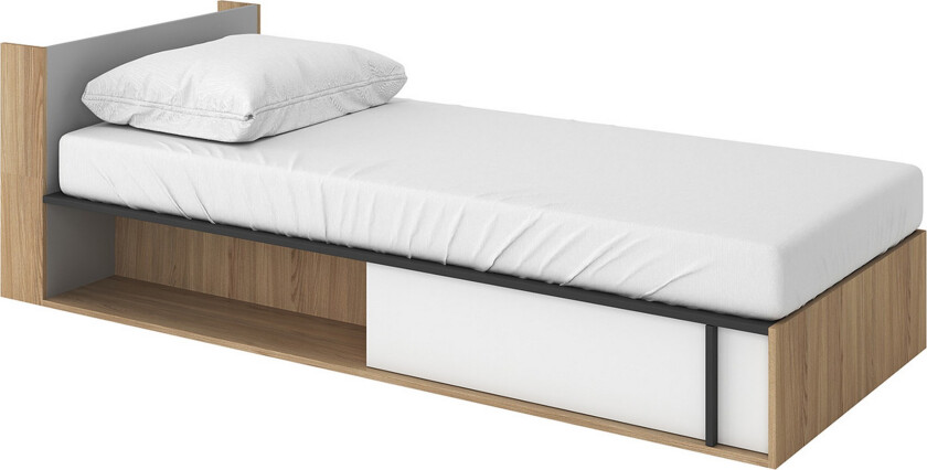 Metropolitan Sengeramme 90x200 cm - Brun/Hvit/Lysegrå/Sort