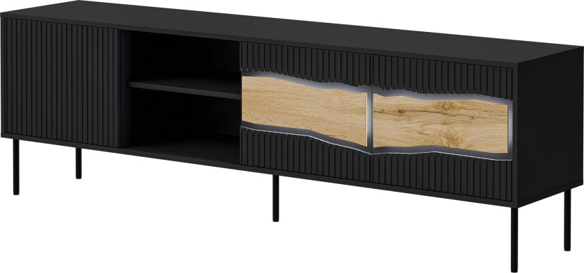 Stintino Tv-Benk 190x40 cm - Svart/Brun