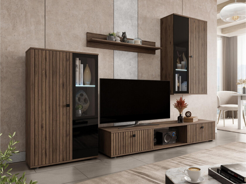 Bunta Tv-Møbelsett - Hvit/Rosa