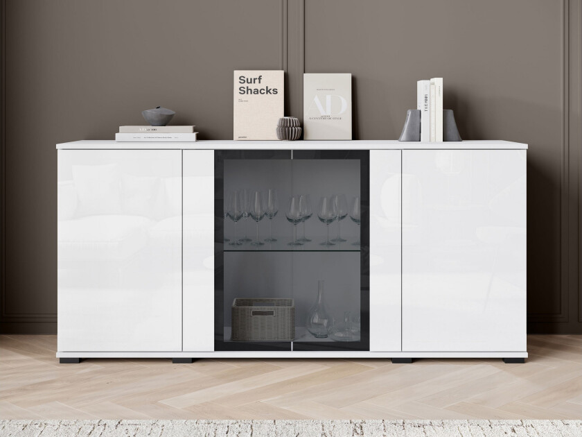 Gammel Skjenk 150x40 cm - Svart