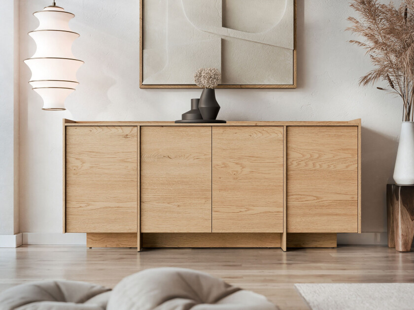 Bellia Skjenk 200x38 cm - Brun/Hvit