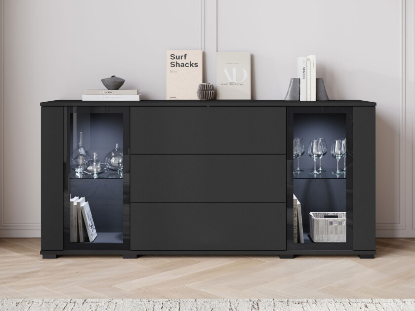 Gammel Skjenk 150x40 cm - Brun/Hvit