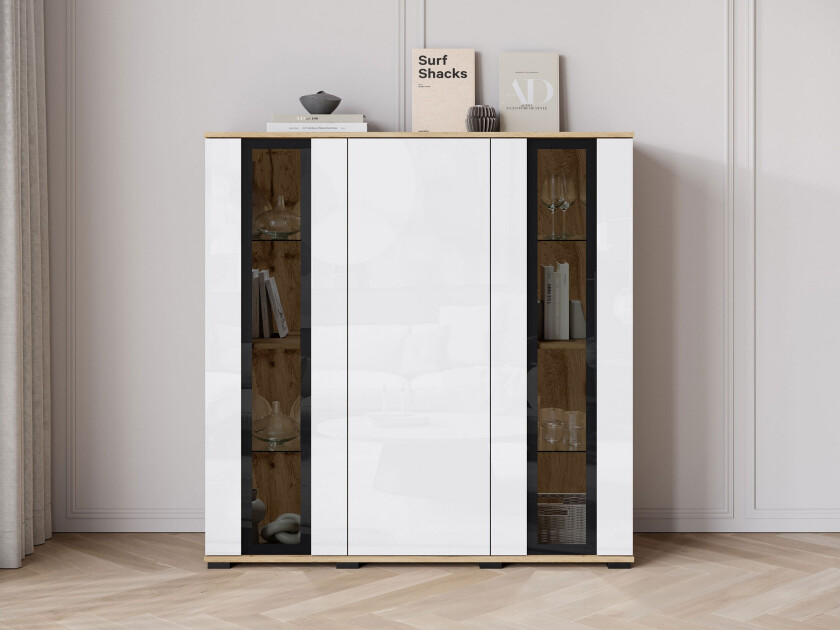 Gammelt Highboard - Svart