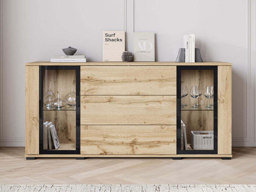 Gammel Skjenk 150x40 cm - Brun