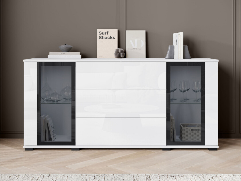 Gammel Skjenk 150x40 cm - Hvit