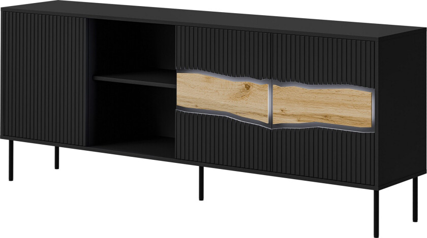 Stintino Skjenk 190x40 cm - Svart/Brun