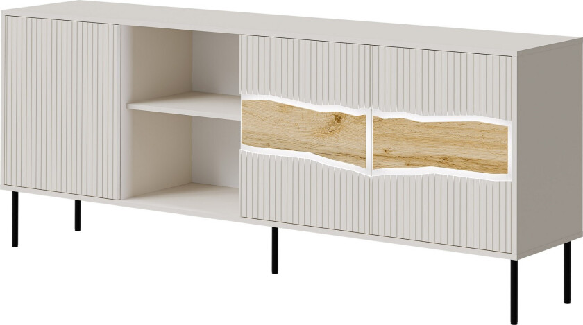 Stintino Skjenk 190x40 cm - Hvit/Grå