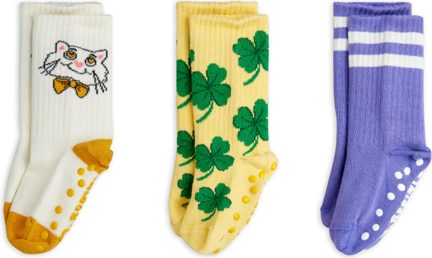 Cat 3-pakning Med Sklisikre Sokker Multi 28-31 EU Hvit 28-31 EU Unisex