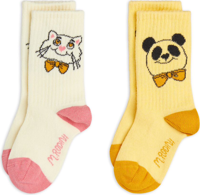 Cat & Panda 2-pakning Sokker Multi 28-31 EU Hvit 28-31 EU Unisex