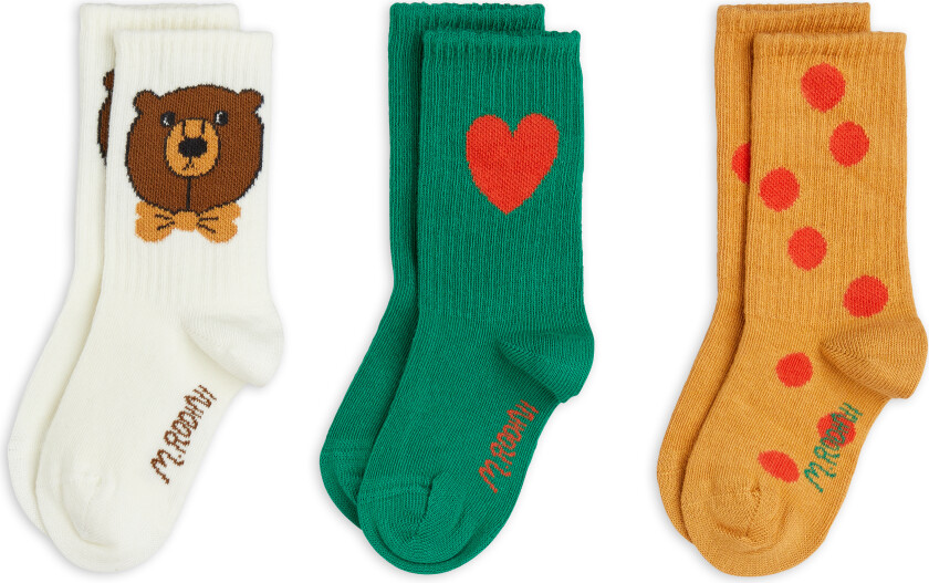 Bear 3-pakning Sokker Multi 24-27 EU Hvit 24-27 EU Unisex