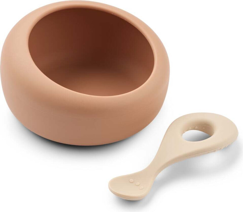 Sparia Skål & Skje Sett, Tuscany rose/Apple blossom - Tåteflasker & Tilbehør