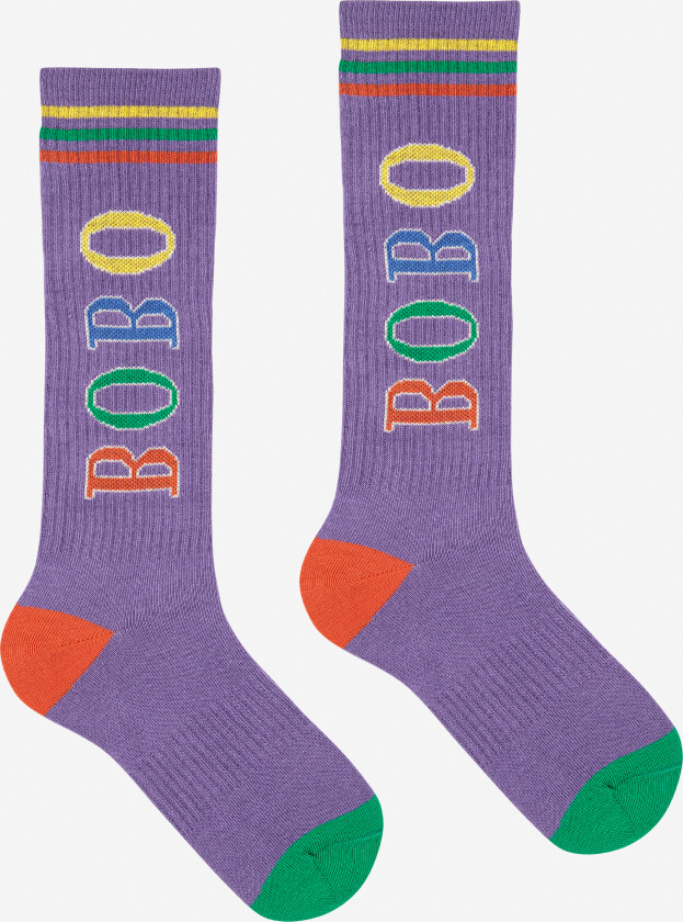 Multicolor Bobo Ekstra Lange Sokker Blue Blue 35-37 EU Lilla 35-37 EU mann